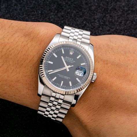 datejust 36mm black dial.